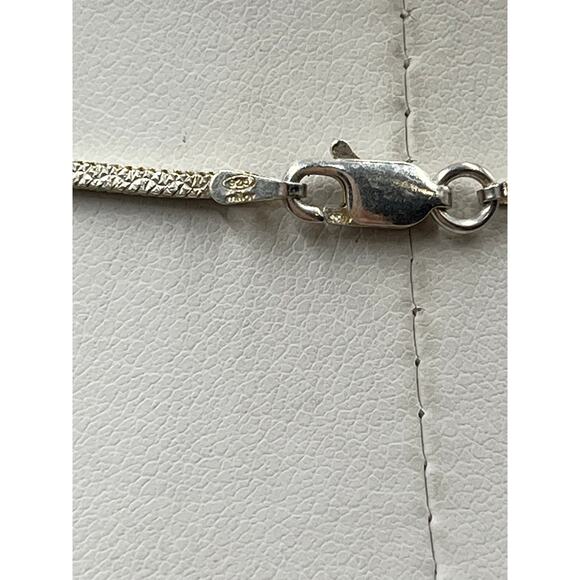 Sterling Silver 925 Italy Milor Square Diamond Cut Chain Necklace 13 grams 23” - Picture 11 of 12